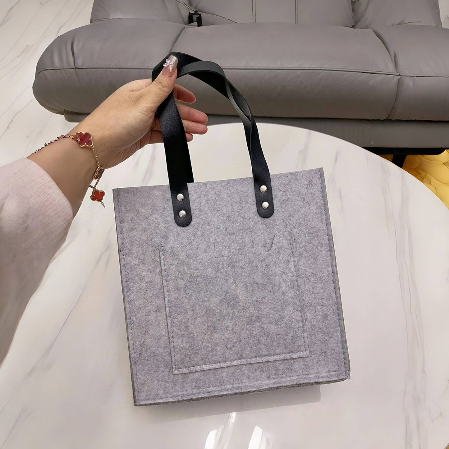 Syyeah Leather shopping bags