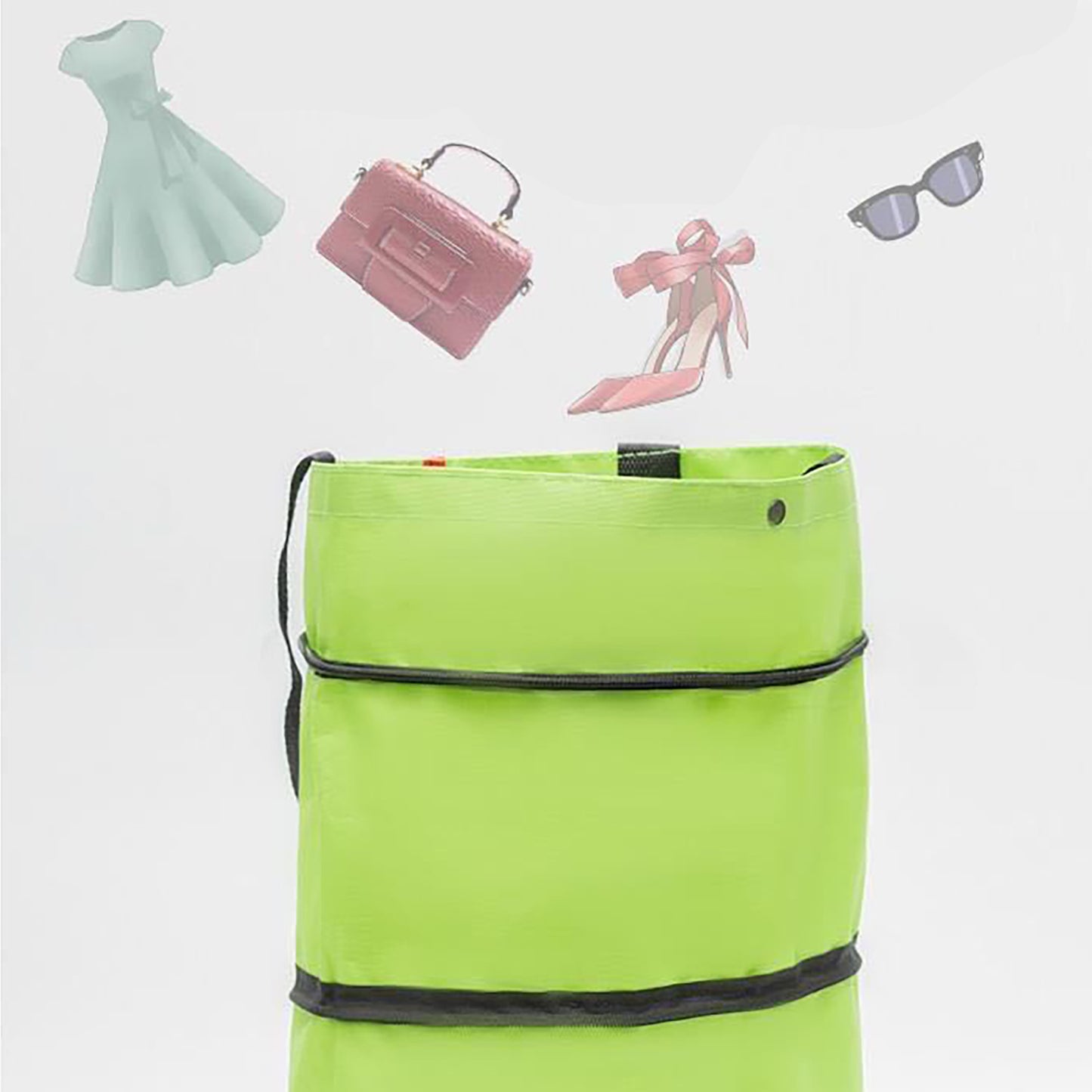 Syyeah Shopping bags with wheels attached